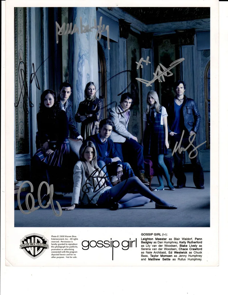 Gossip Girl autograph from the shop collection